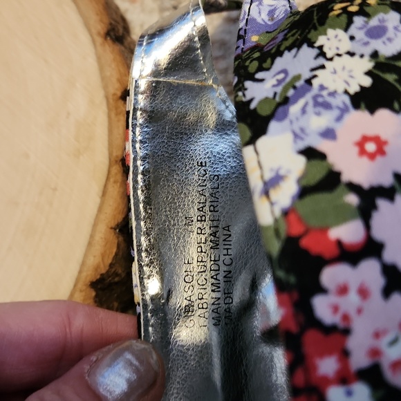 Rampage Girasole Black Bow Floral Design Open Toe Heels Sz 7M - Picture 7 of 11